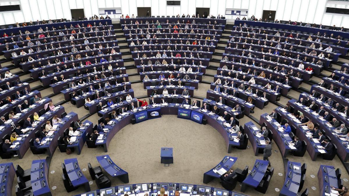 Pleno en el Parlamento Europeo, en Estrasburgo.