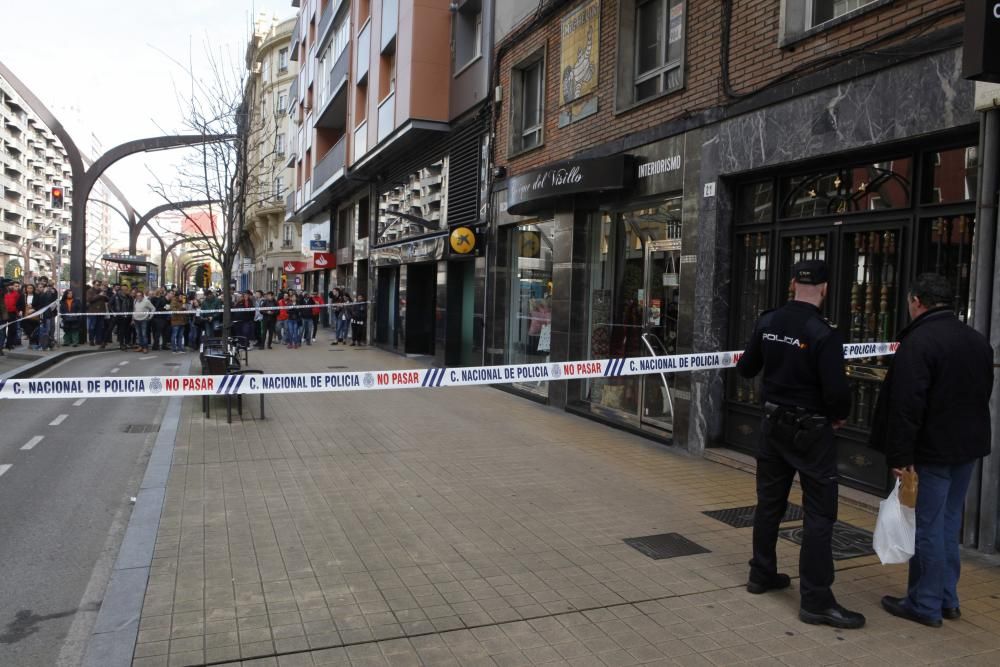 Atraco banco en Gijón.