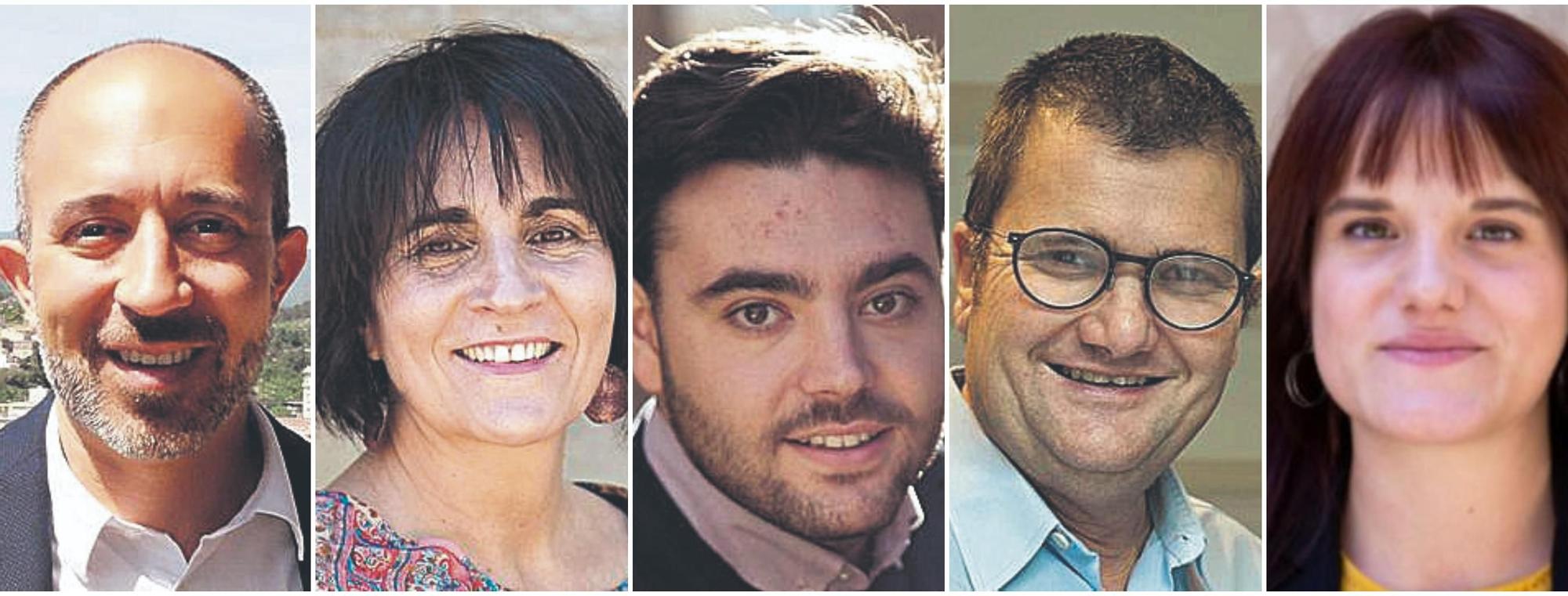 D&#039;esquerra a dreta: Marc Aloy, alcalde de Manresa, Rosa Ortega, regidora de Manresa, Oriol Ribalta, alcalde de Sallent , Antoni Massegú, regidor de manresa  i Alba Camps, diputada d’ERC al Parlament