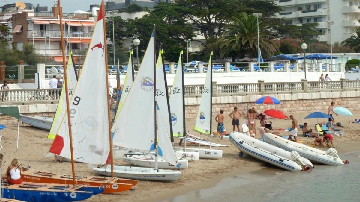 Els vaixells de competició al Club del Mar de Sitges