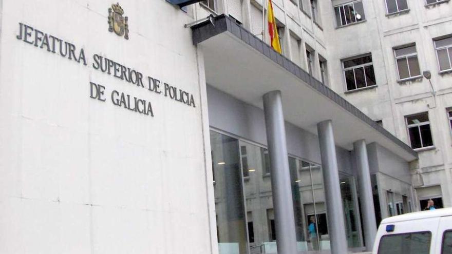 Edificio de la Jefatura Superior de Policía de Galicia, donde se halla una de las oficinas de denuncias.