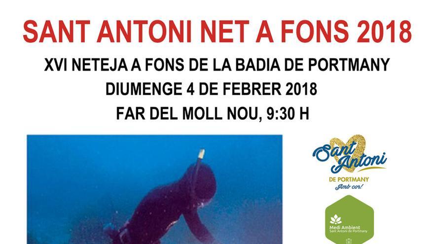 Voluntarios llevarán a cabo el domingo la limpieza de la bahía de Sant Antoni