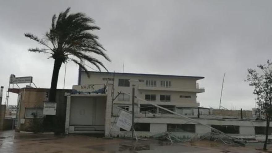 Gandia sufre las consecuencias de la borrasca Gloria