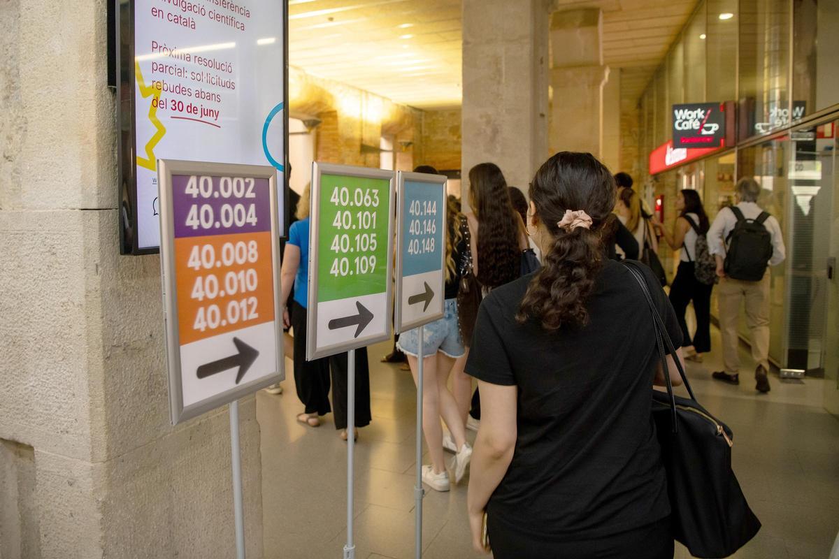 Pruebas de selectividad en el campus de la Ciutadella de la UPF de Barcelona