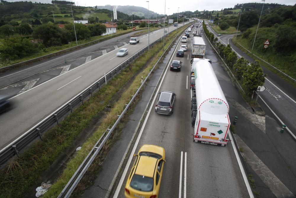 Obras en la autopista "Y" a la altura del Montico