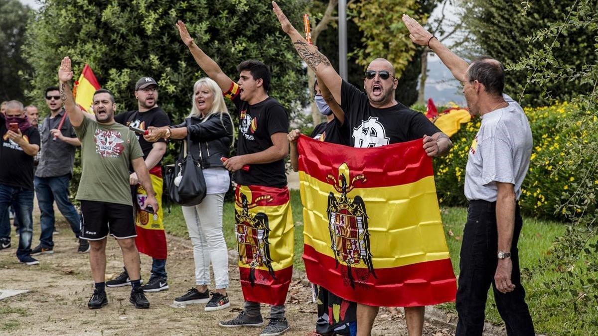 Asistentes a la marcha ultra en Barcelona.