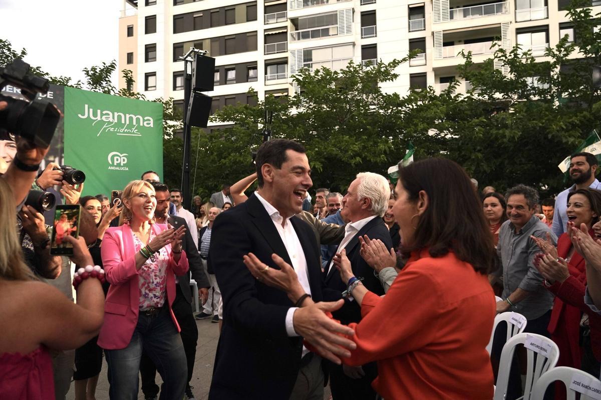 Cierre de campaña de Juanma Moreno, candidato del PP a la presidencia de la Junta de Andalucía, en Málaga