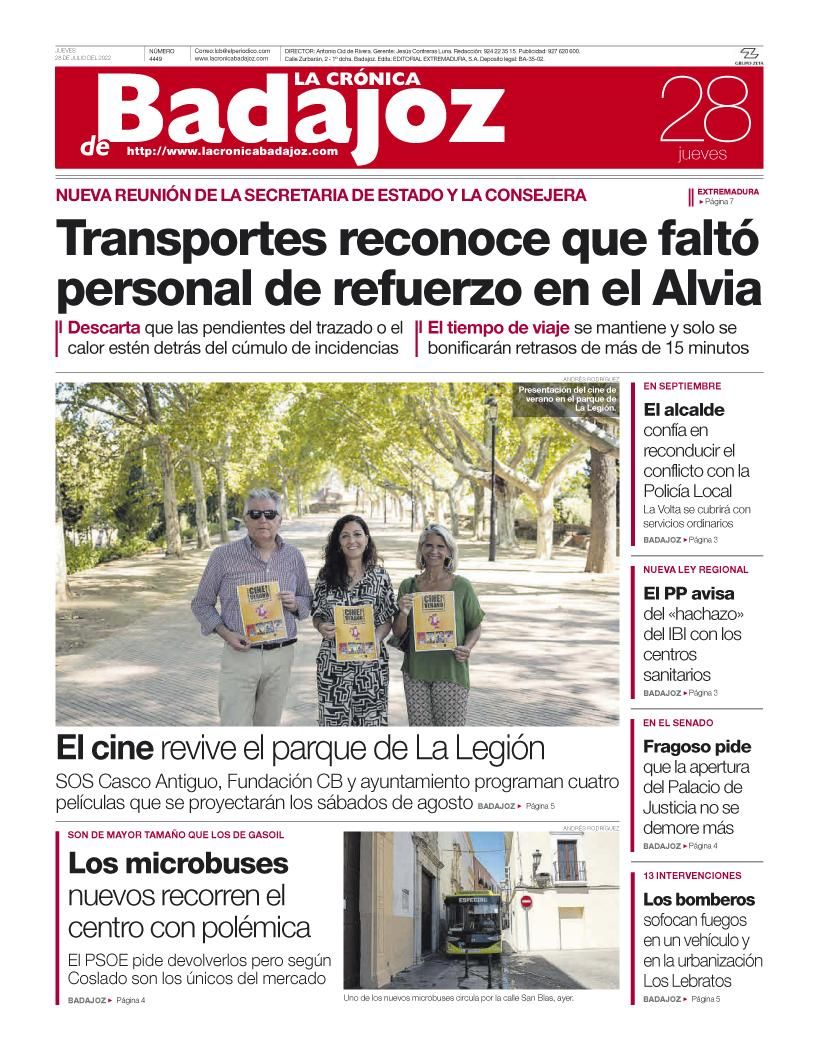 Consulta la portada correspondiente al día 28 de julio del 2022