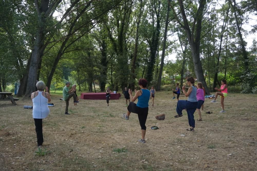 Classe de Taiji-Qigong a càrrec d'Antoni Llasera en el marc de la Festa Major de Sant Salvador de Guardiola 2020