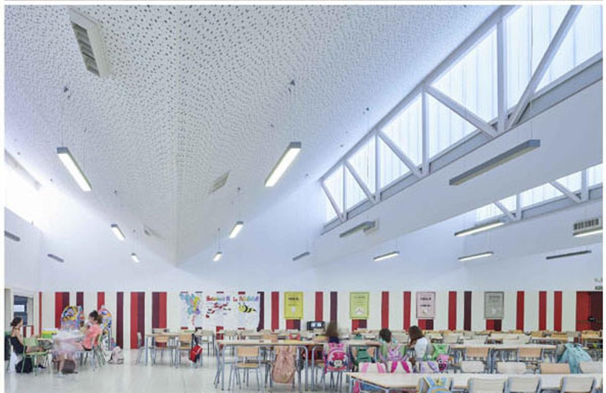Interior del centro educativo de María de Huerva, finalizado en 2022.