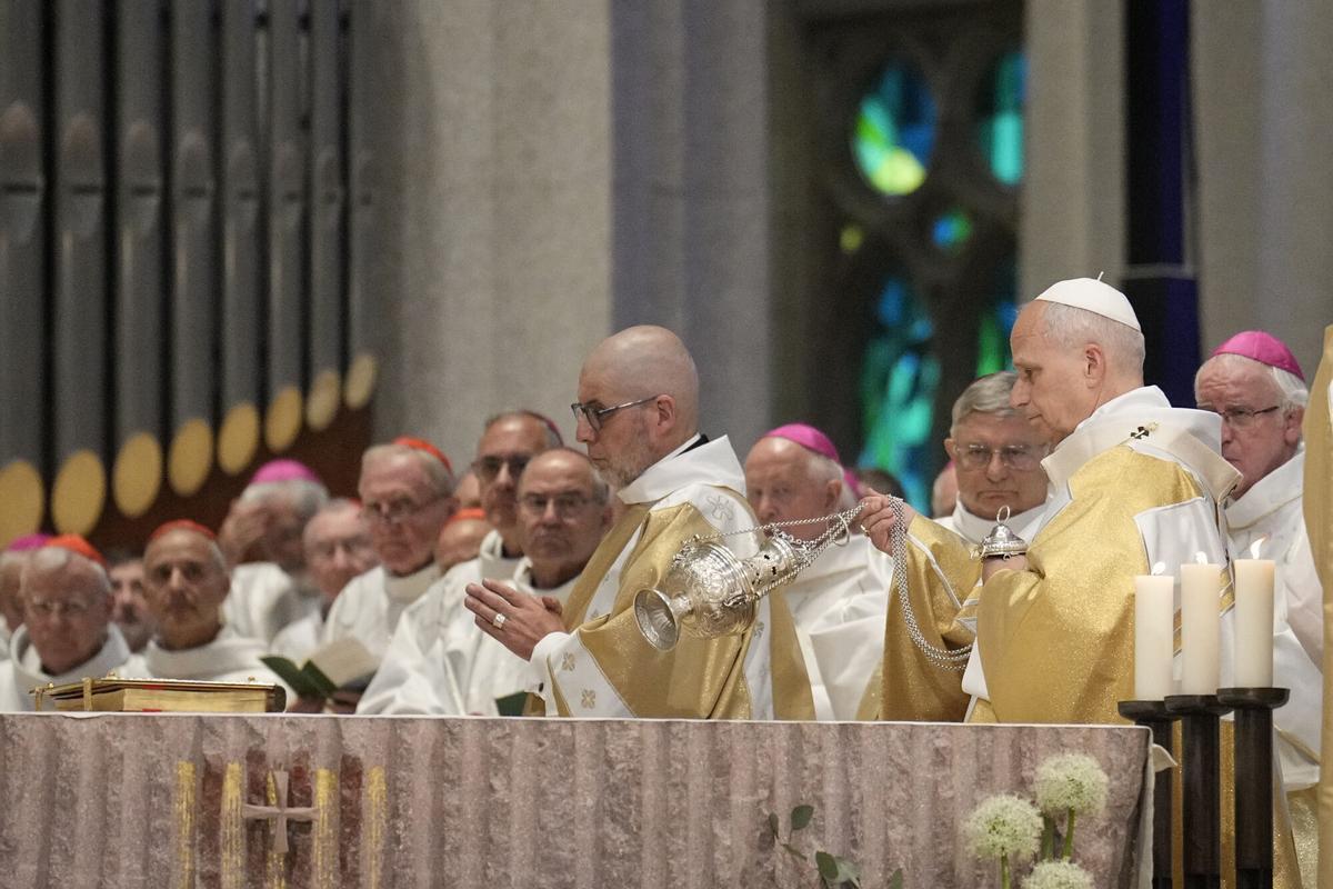 Les imatges de l'acte cloenda de la visita del Papa a la Sagrada Família