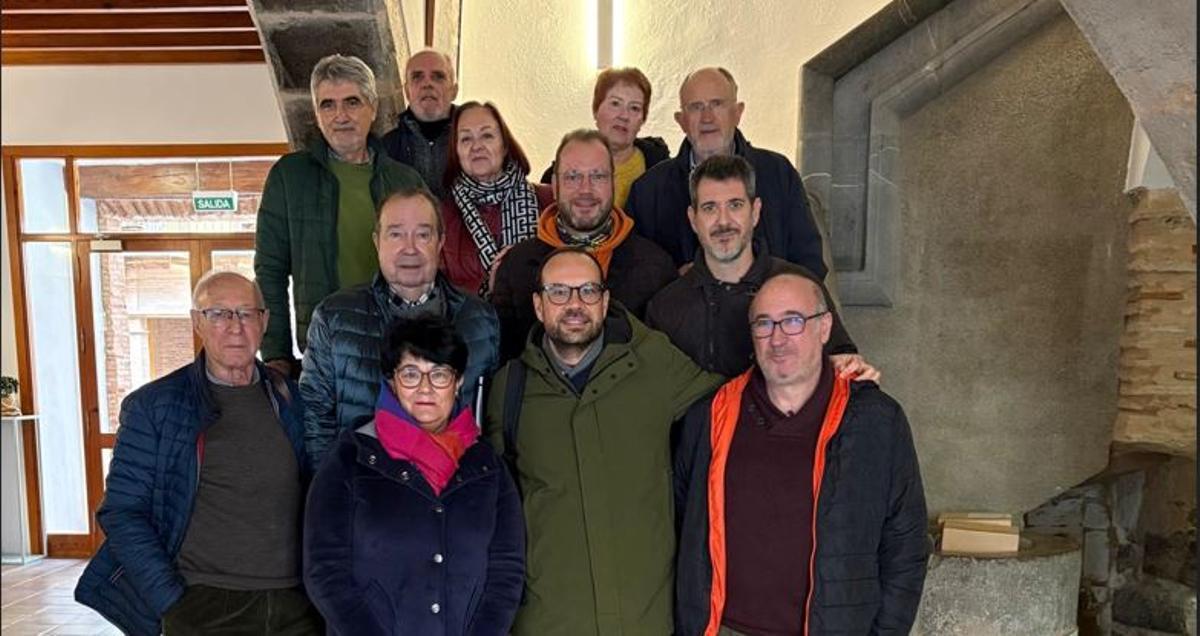Representantes de las asociaciones que integran la Plataforma por el Patrimonio de Sagunt.