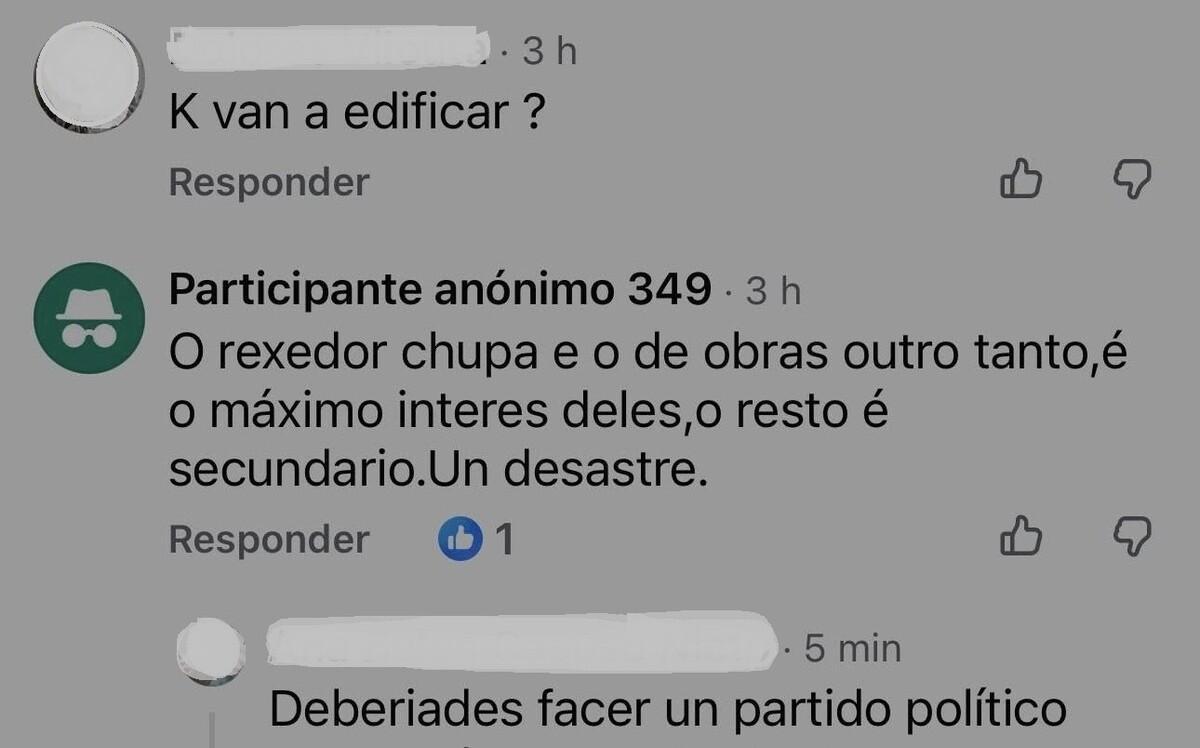 Captura de pantalla de una de las aseveraciones anónimas vertidas en Facebook contra Blas García