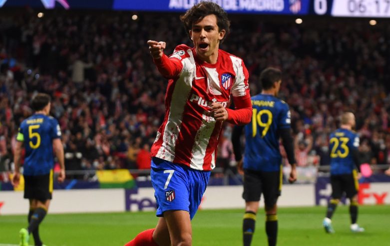 Joao Félix celebra el primer gol en el Metropolitano.