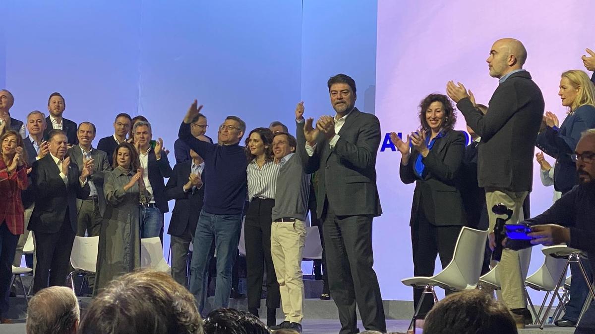 El alcalde de Alicante, Luis Barcala, durante el acto del Partido Popular en Madrid.