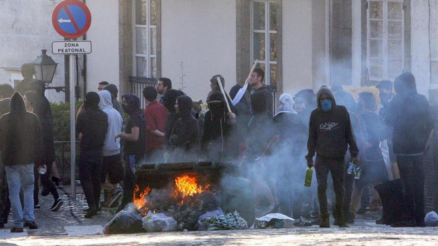 Protestas de este martes en Santiago // EFE