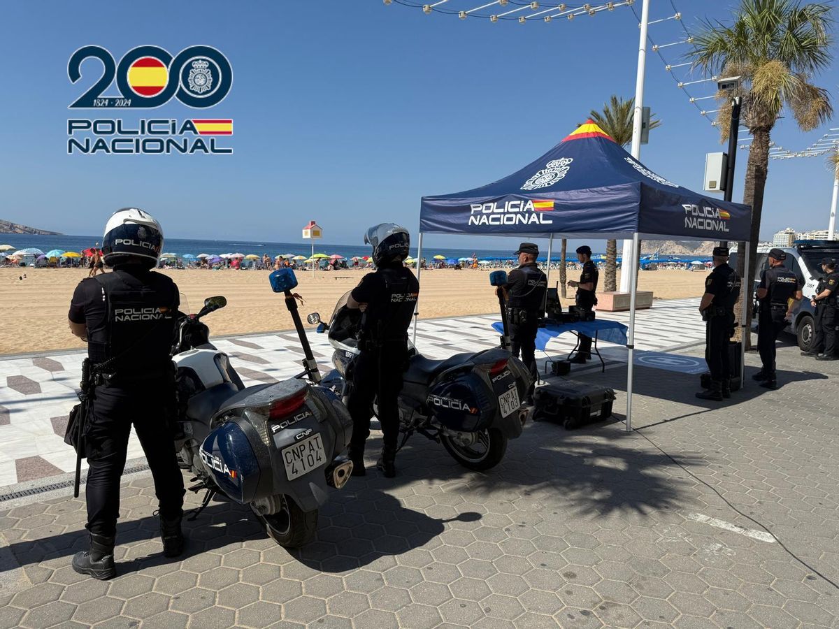 Despliegue policial en Benidorm.