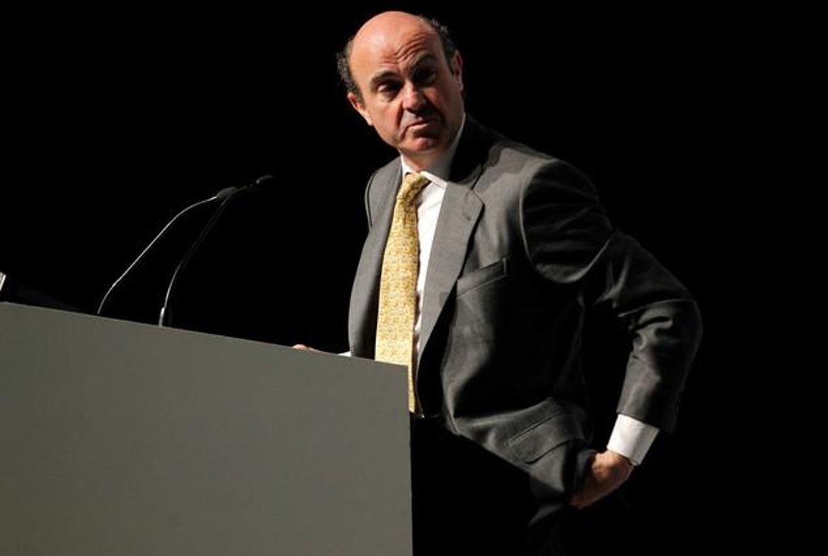 El ministre d’Economia, Luis de Guindos, durant la Trobada Financera Internacional Bankia 2012.