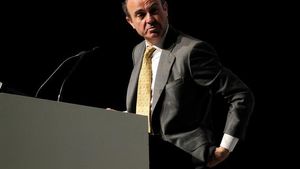 El ministre d’Economia, Luis de Guindos, durant la Trobada Financera Internacional Bankia 2012.