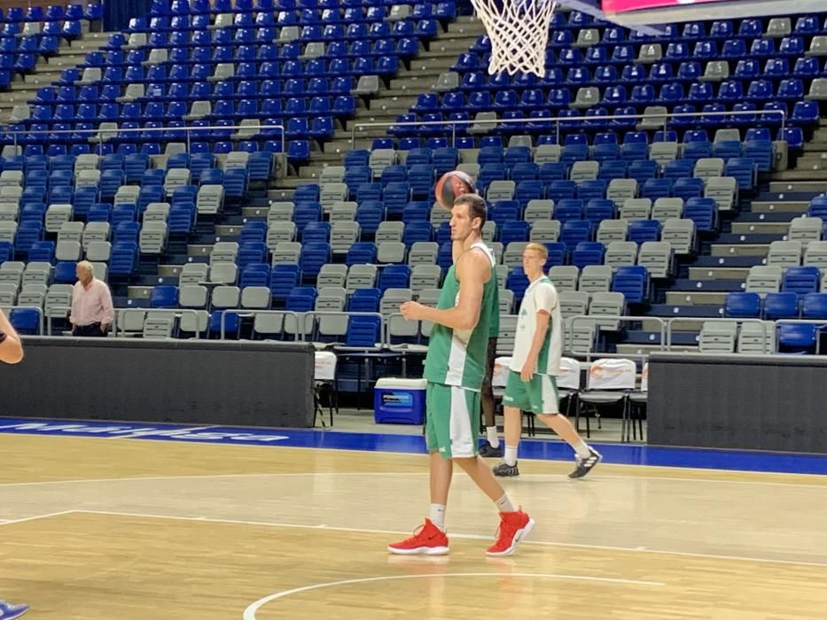 Primer entrenamiento de Rubén Guerrero con el Unicaja