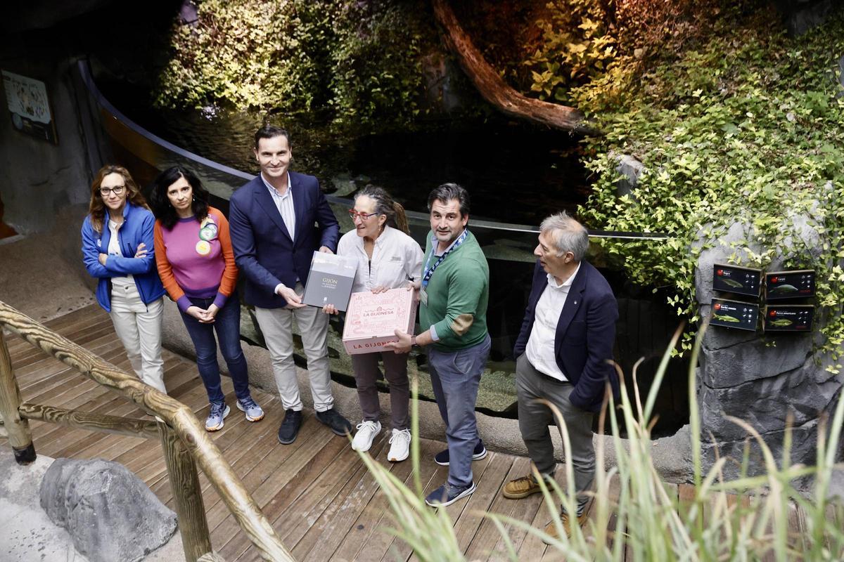 Un momento de la visita.