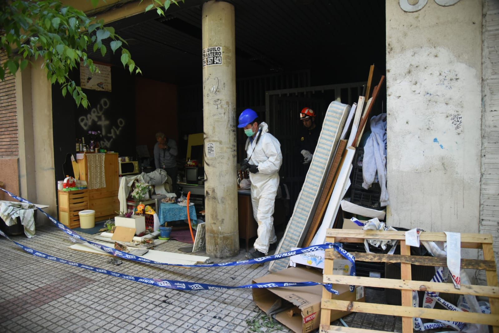 Incendio en un edificio okupado en Las Fuentes