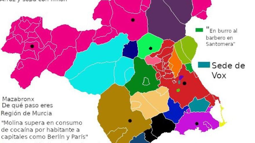 Murcia explicada a los &#039;no murcianos&#039; con el mapa de los sucesos más absurdos