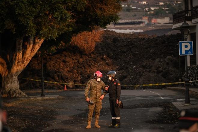 Volcán de La Palma, plataneras y zona de exclusión