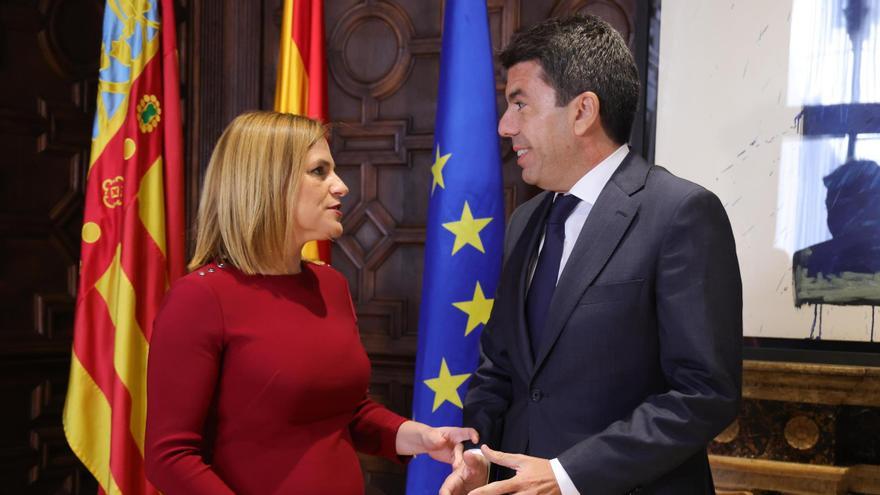 Carlos Mazón y Pilar Bernabé, reunidos en el Palau.