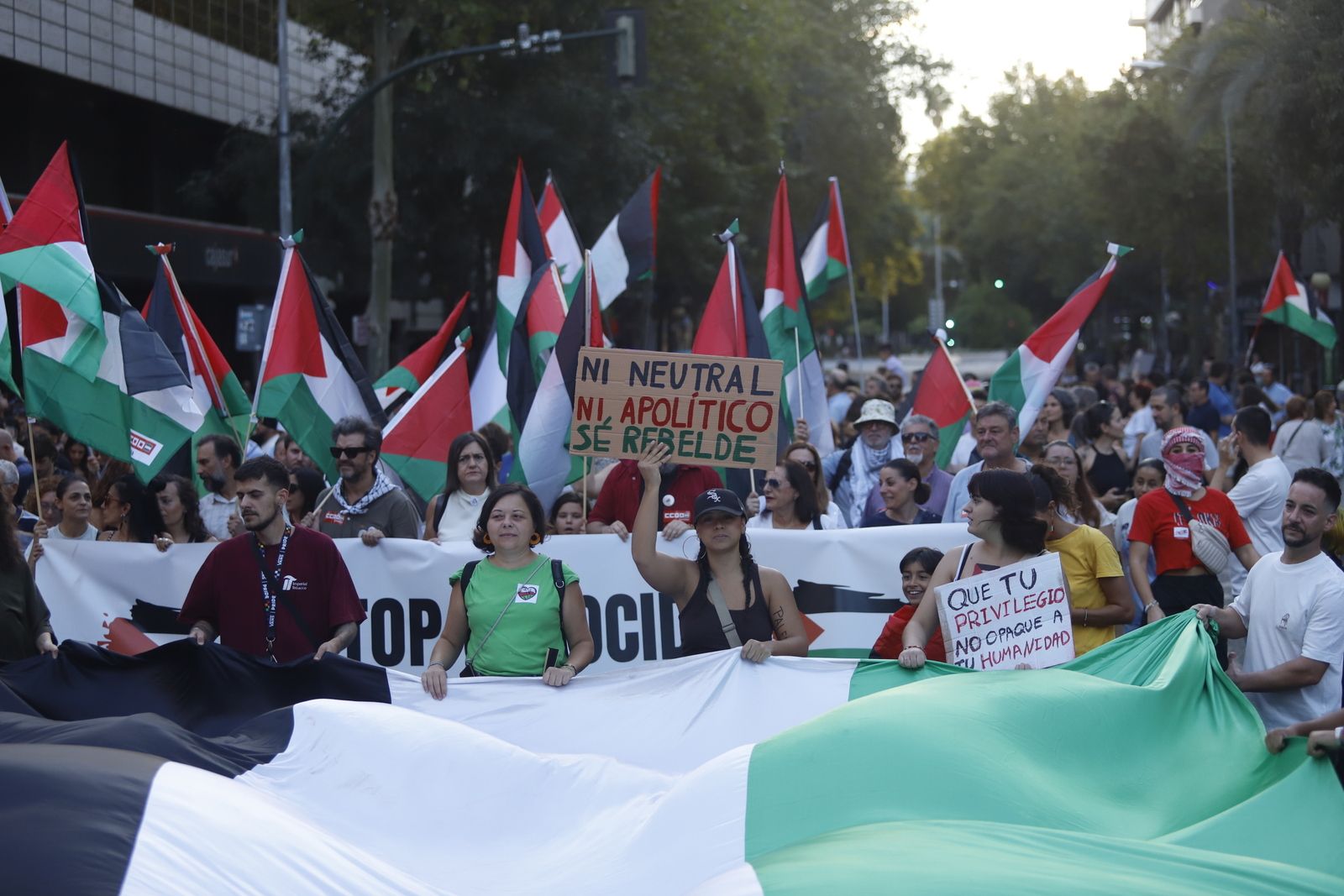 La manifestación por Palestina, en imágenes