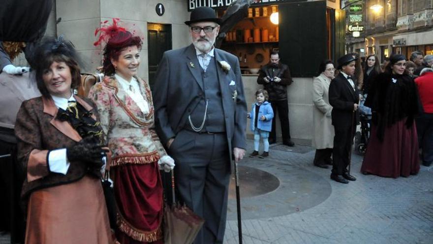 Recreación de la botica de Perfecto Feijóo en el Entroido en su lugar original.