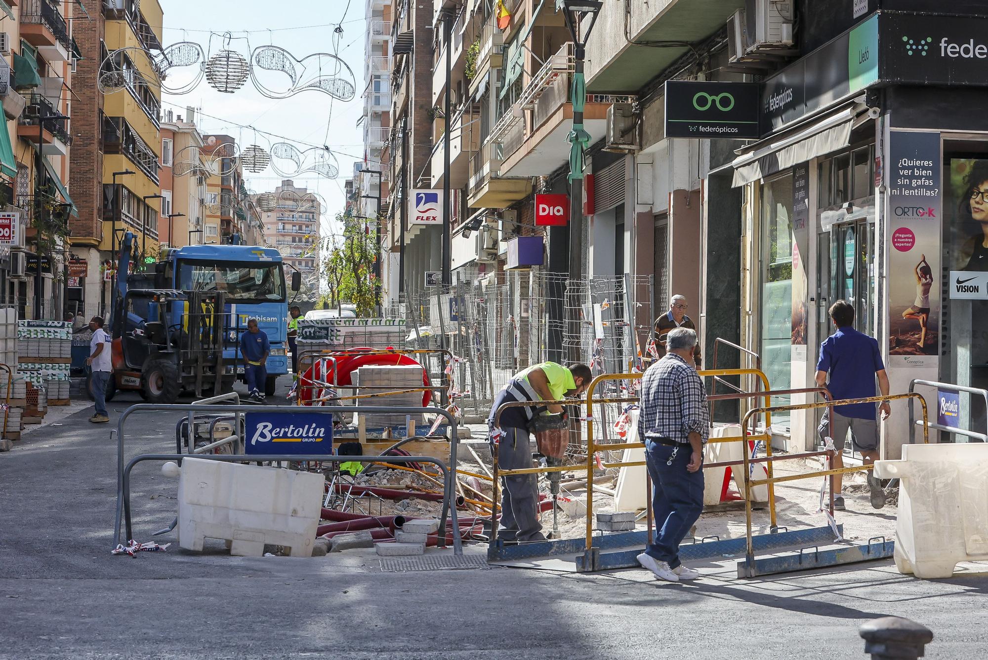 Obras de la calle San Mateo en Carolinas