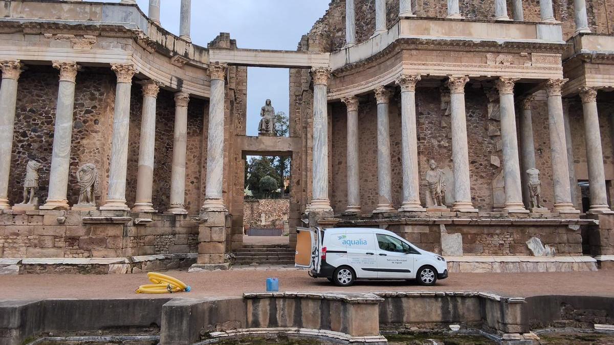 La tecnología del agua al servicio de la historia: Aqualia protege el corazón del Teatro Romano de Mérida.