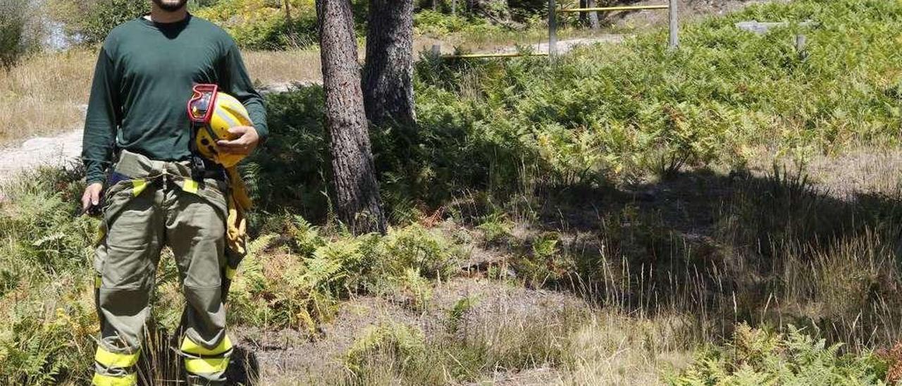 Miguel Trigo, en un monte de la comarca tudense. // Alba Villar