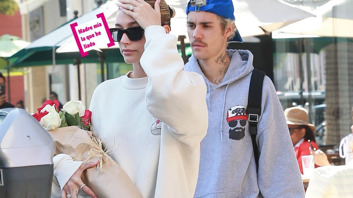 Hailey y Justin Bieber por la calle