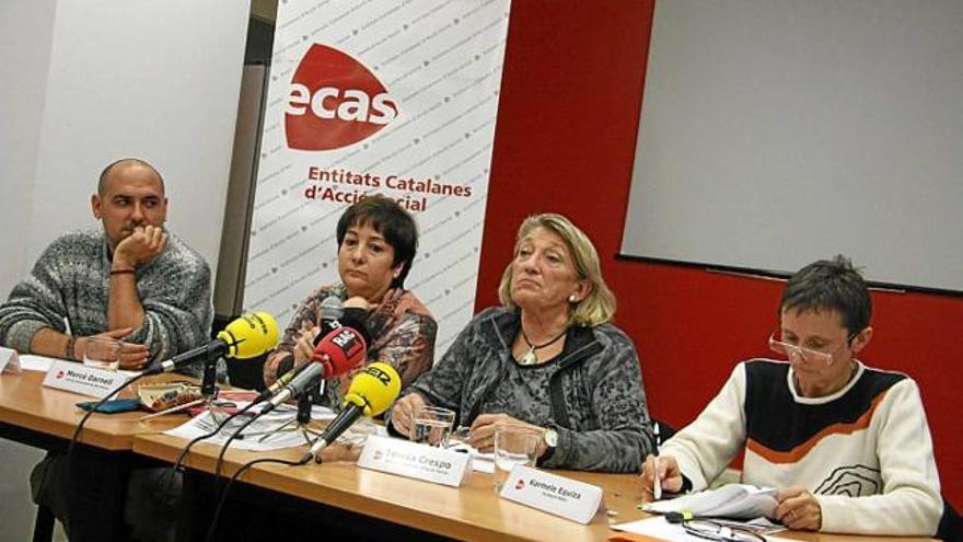 Els representants de la federació d&#039;entitats socials, ahir