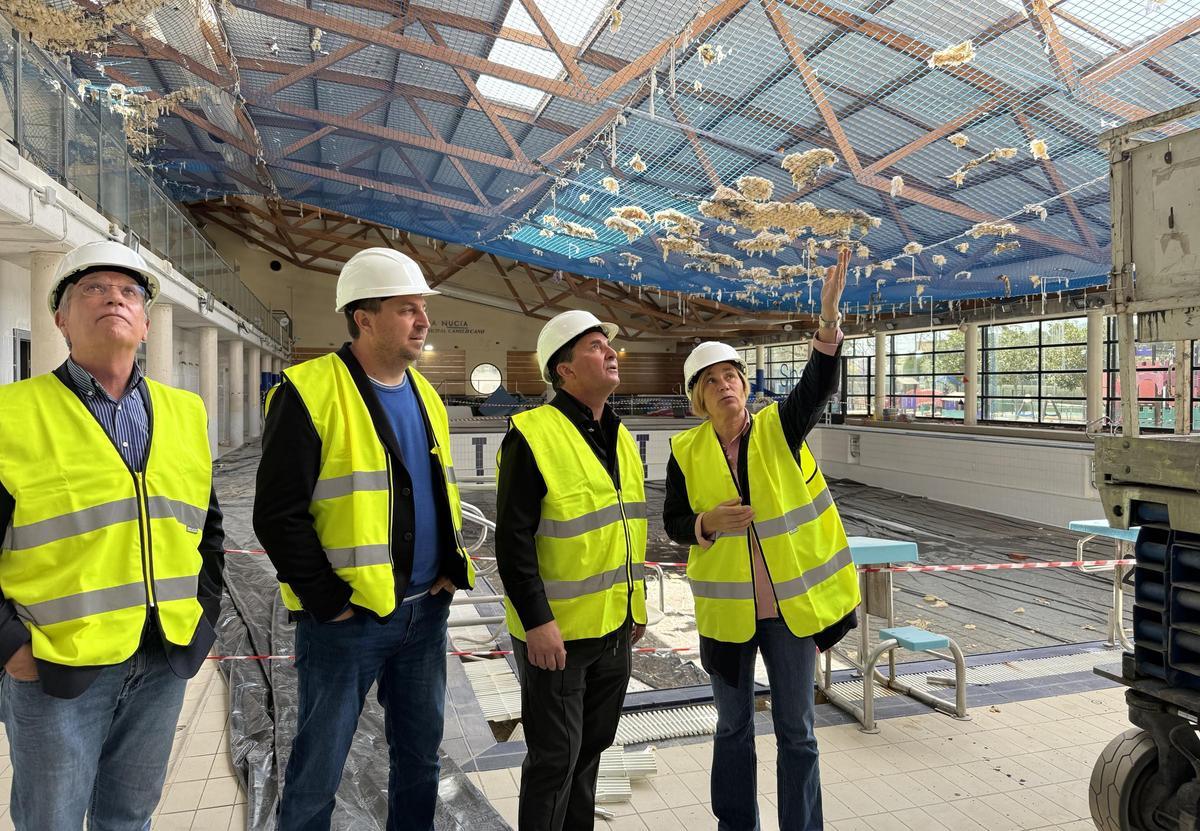 Visita a las obras de la Piscina Climatizada.