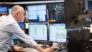 Un operador de Bolsa.