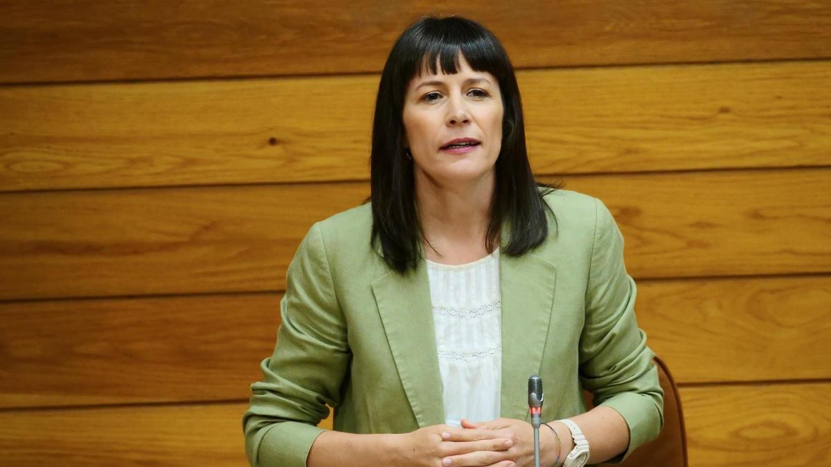 Ana Pontón, este miércoles, en el Parlamento de Galicia