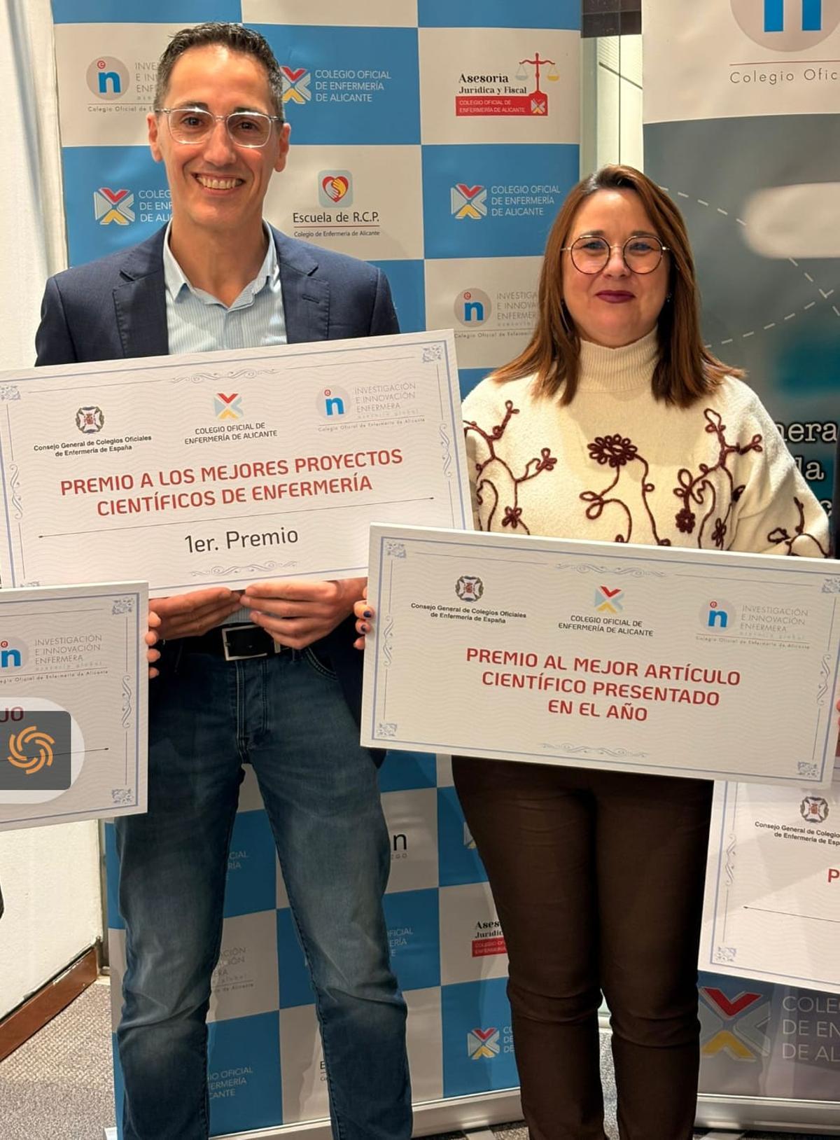 Premio Mejor Artículo y Proyecto Científico del Colegio de Enfermería de Alicante