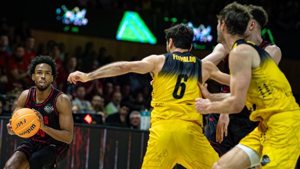 Jerrick Harding, en el partido de la BCL ante La Laguna Tenerife