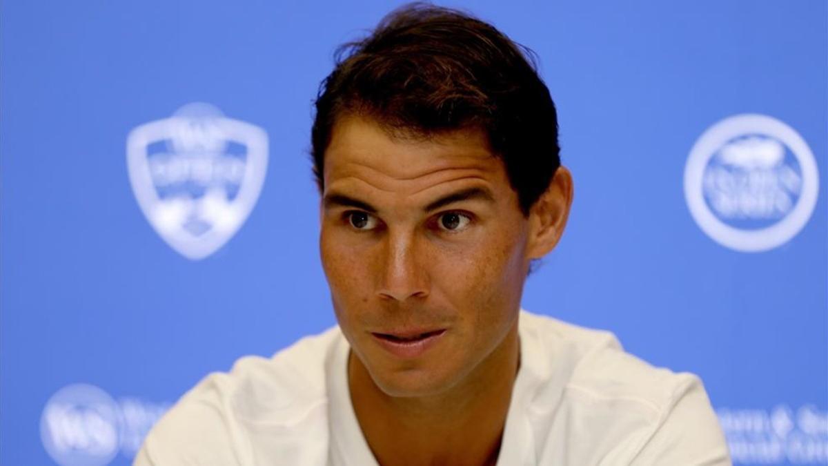 Rafa Nadal, en rueda de prensa