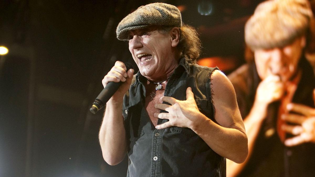 Brian Johnson, en un concierto de ACD en Sevilla.