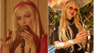 La cantante de Nebulossa, Mery Bas, y la artista a la que referencia en el videoclip, Manuela Trasobares.