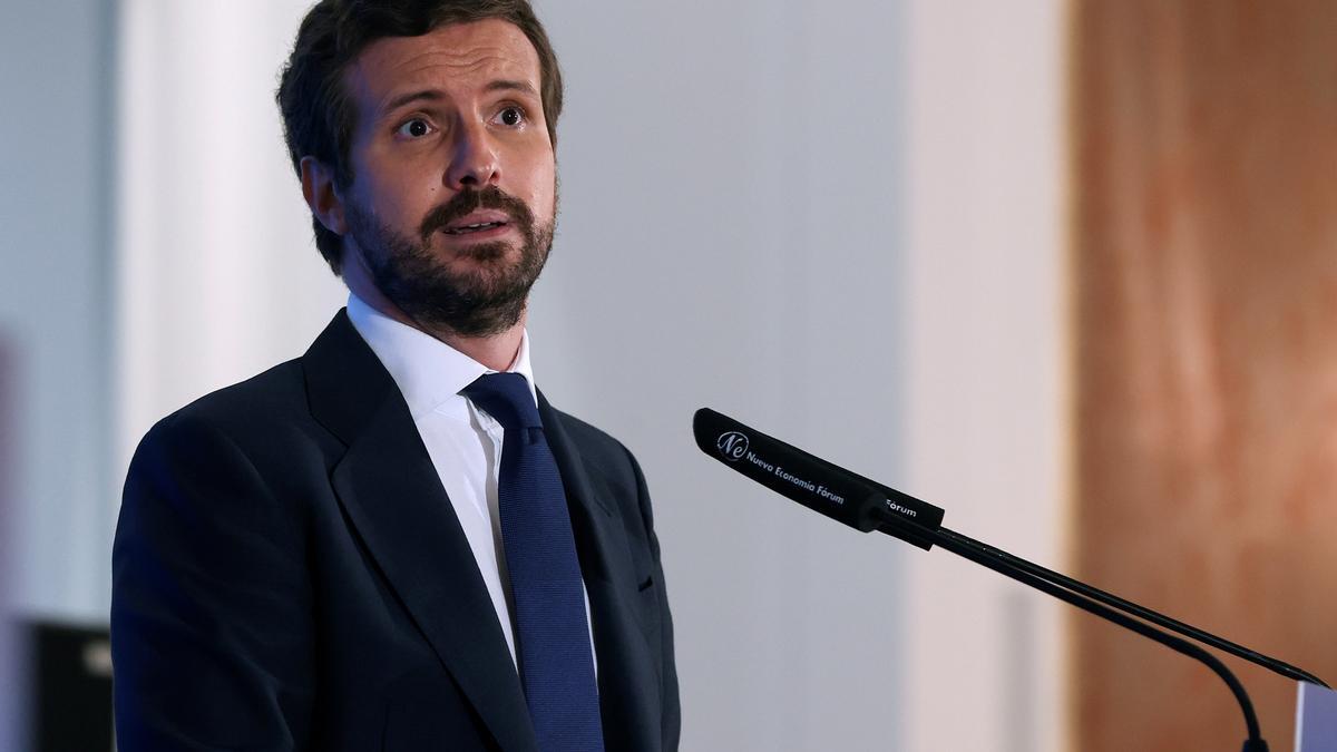 Pablo Casado, durante su intervención.