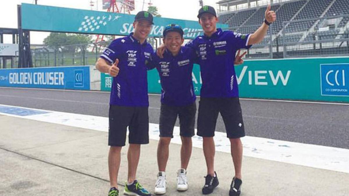 Alex Lowes, Nakasuga y Pol Espargaró, en Suzuka