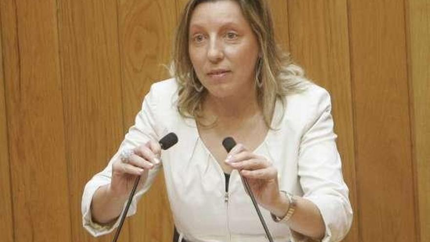 La diputada Carmen Gallego en el Parlamento. // Gonzalo Núñez