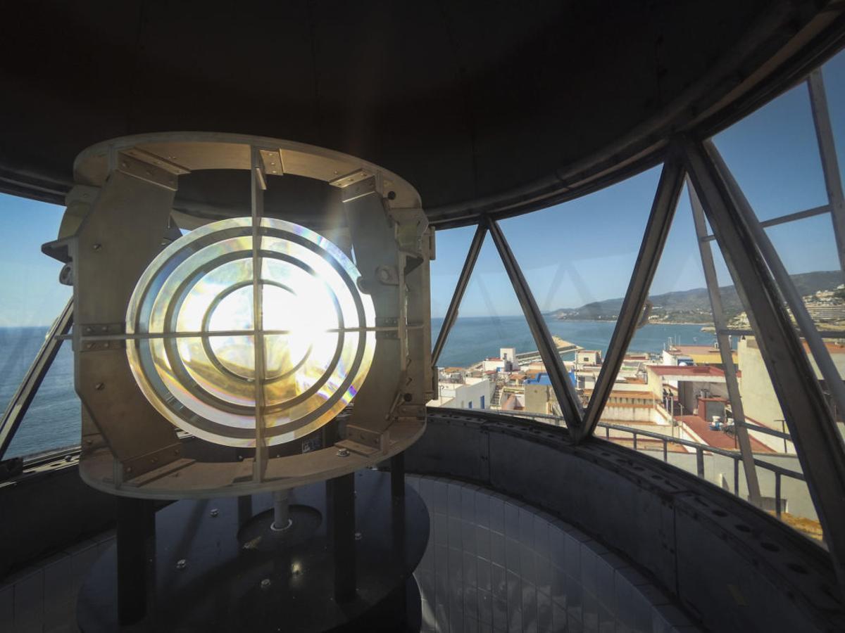 Interior del faro de Peñíscola.