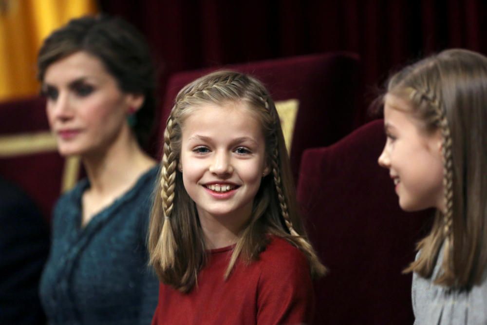 La Princesa Leonor cumple 12 años en los que siempre ha destacadola sonrisa que siempre regala a los medios. REUTERS