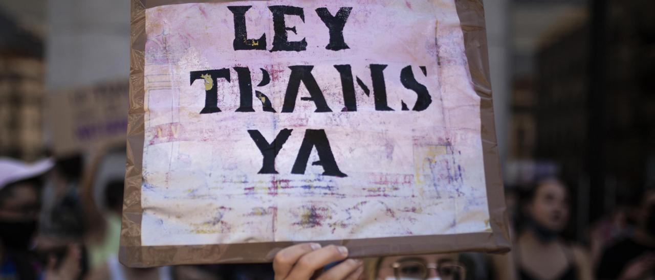 Cartel a favor de la Ley Trans